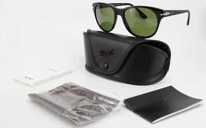 PERSOL Sonnenbrille 3134 S 95 31 54-17 145 Schwarz Panto Tempered Glass + Etui - Picture 1 of 15