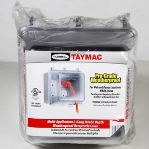 TAYMAC MM7440C ELECTRICAL OUTLET COVER, 4.75" DEEP OUTLET BOX 40 in 1, CLEAR - Picture 1 of 7