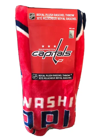 NHL Washington Capitals 50" x 60" Raschel Interference Design Blanket One Size Cover