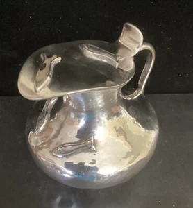 Vintage Los Castillo Silver Lidded Creamer with Abalone Shell Fish - Picture 1 of 17