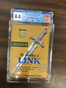 1988 Zelda II The Adventure of Link nes complete in box cgc 8.0 - Picture 1 of 7