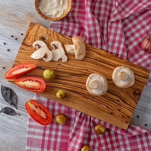 Olivewood Cutting Board, Natural Handmade Wooden Kitchen Chopping Board, 12" - Picture 1 of 7