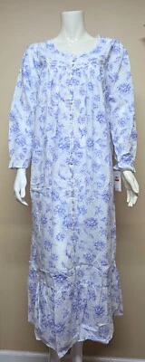 EILEEN WEST Long Sleeve Floral 100% Cotton Ballet Nightgown Gown XS NEW E5820196 - Image 1 of 4