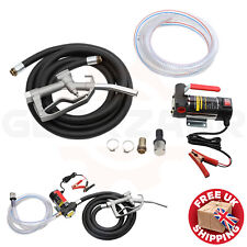12V 200W Electric Diesel Fuel Transfer Pump Oil Dispenser With Nozzle Hoses Kit
