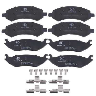 Fits Dodge RAM 1500 Chrysler Aspen Front & Rear Ceramic Brake Pads D1084 D967 - Image 1 of 4