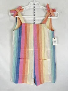 Billabong Girls Large (14/16) Romper Stripes Overall Shorts Summer Beach NEW $50 - Picture 1 of 10