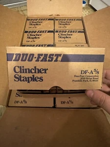 Lot 10 Boxes CLINCHER Staples Wide Crown 5/8 2000 Ct Each Duo-Fast Stapler + NOS - Picture 1 of 4