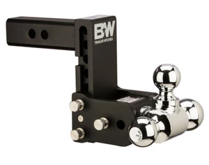 B&W Hitch TS10048B 2" Shank Tow & Stow 5" Drop Triple Ball Mount-Black - Photo 1 sur 1