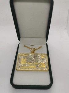 Visa Debit Credit Card 18k Gold Plated Pendant Icy Charm,CZ , Hip Hop Jewlery - Picture 1 of 7