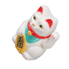 ✿(Sit Up Straight White)Chinese Lucky Cat Fortune Cat Decoration Waving Arm