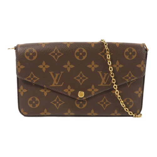 LOUIS VUITTON（LV） Borsa a tracolla Louis Vuitton LV GHW Pochette Felicie Catena M61276 Monogram Marrone
