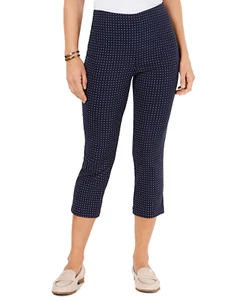 Charter Club Womens Pull-On Tummy-Control Capris (4, Intrepid Blue) - Picture 1 of 1