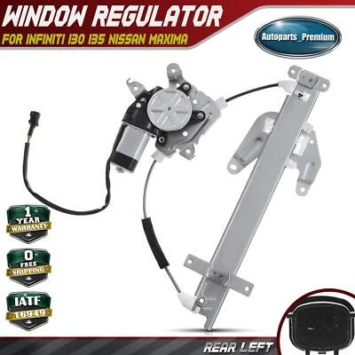 Power Window Regulator with Motor for Infiniti I30 I35 Nissan Maxima Rear Left - Image 1 of 4