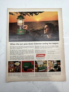 1964 Coleman Print As Greatest Name In The Great Outdoors Lantern Camp Stove - Picture 1 of 2
