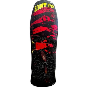 Schmitt Stix Joe Lopes BBQ LTD Crackle Black/White 10.125" Skateboard Deck - Picture 1 of 16