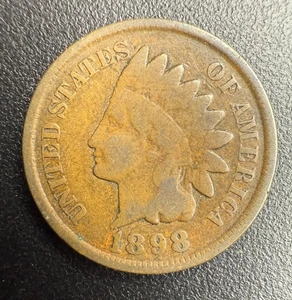 1898 Indian Head Cent Penny - kostenloser Versand - Bild 1 von 2