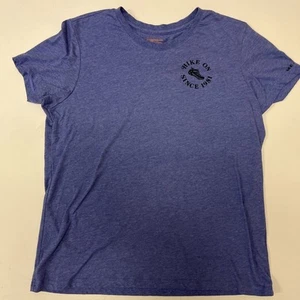 Women’s Large Merrell Hike On Since 1981 Blue Short Sleeve T-shirt - Picture 1 of 7