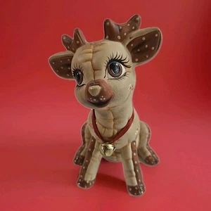 Vintage Reindeer Figurine Handmade Mary's Magic Oven Ceramics Christmas Decor - Picture 1 of 11