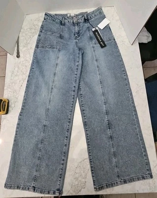 Pantalones de mezclilla Madden Girl pierna ancha lavado claro talla 9  Foto 1 de 4