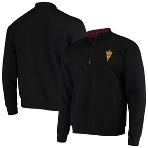 Chaqueta Para Hombre Coliseo Negra Arizona State Sun Devils Logo Tortugas Cuarto Cremallera - Imagen 1 de 3