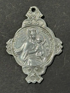 Antike religiöse Medaillen Alu "VIRGEN DEL CARMEN Y NIÑO JESUS" (5 x 3,5 CM) - Bild 1 von 2