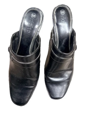 Rialto Slip On Puntera Cerrada Negro Sólido Talla 8.5W Mujer Tacones Espalda Abierta Foto 1 de 4