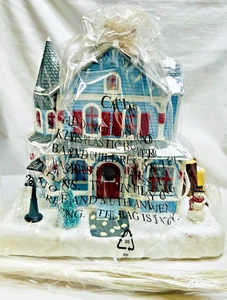 2001 Vintage Avon Holiday Splendor Lighted Fiber Optic Christmas Village House - Picture 1 of 4