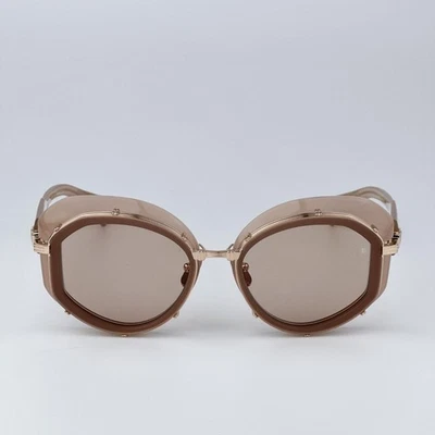 Gafas de sol Balmain para hombre titanio nude dorado marrón redondo BRIGITTE BPS-129C-53 NUEVAS Foto 1 de 4