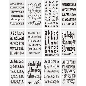 12 PCS Reusable Journal Letter Stencils for Crafts - 4 x 7 Inch Templates - Picture 1 of 7