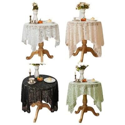 Decorative Lace Hollowed Tablecloth for Rectangular and Round For Dining Tables - Image 1 of 4