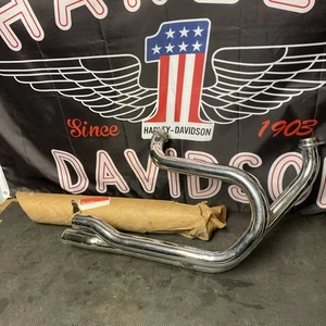NOS Harley OEM 2-1 Exhaust 65311-78/65353-78 Shovelhead FX FXE Muffler Header - Foto 1 di 10