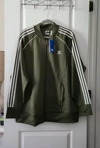Chaqueta de Pista Adidas Originales Super Star SST Para Mujer Verde Oliva Talla 3X - Imagen 1 de 12