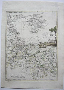 Circolo del Basso Reno Niederrhein kolor Kupferstichkarte A. Costa 1793 - Bild 1 von 1