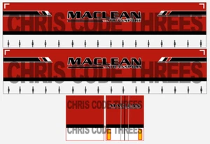 Code 3 Adhesive Vinyl Trailer Decal - Maclean Transport - 1/50 1/76 1/148 1/87 - Picture 1 of 1