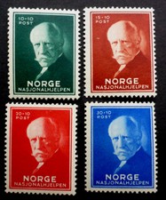 Norway #B15-18 (Scott) #211-4 (Yvert) Vf Mint Nh * Post Office Fresh Issue