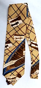 Corbata Bob Timberlake seda novedad canoa 58 x 4 pulgadas usada - Imagen 1 de 5