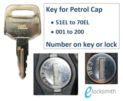 Diesel - Petrol Gas Cap Key cut to code number for Ford, Stant or Jeep FREE POST - Image 1 of 4