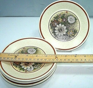 Lot of 4 Lenox Temper-Ware USA Magic Garden 6 1/4 Bread Salad Dessert Plates - Picture 1 of 3