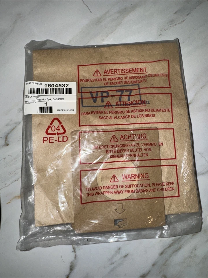 Replacement Power Partner Bissell VP-77 Part #1604532 Canister Vacuum Bags 3 Pk - Image 1 of 1