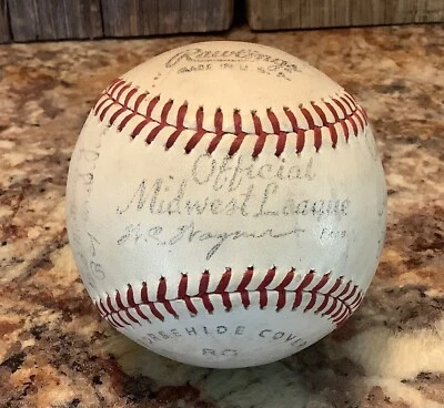 1963 Washington Senators Midwest League Signed team baseball 17 sigs- Ships Free - Image 1 of 4