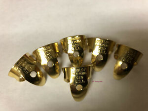 Banjo Parts Dunlop Finger Picks .020 Brass (6) 37R020 ~New~ FREE US Shipping