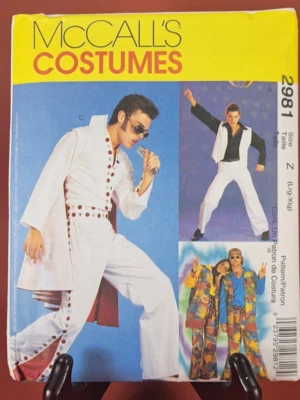 McCall's Costumes 2981 Adults Large X-Large  Elvis Hippie Saturday Night Fever - Image 1 of 4
