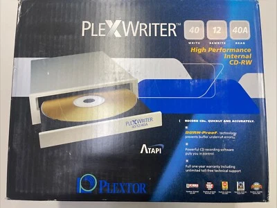 PLEXTOR PX-W4012TA CD-RW LAUFWERK BRENNER 40/12/40A * IDE / ATAPI * 4b - Image 1 of 4