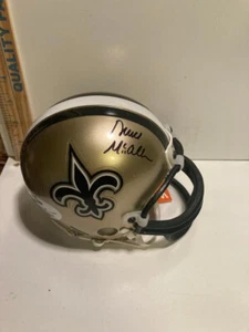 NFL NEW ORLEANS SAINTS DEUCE McALLISTER SIGNED MINI HELMET with HOWARD'S SPO COA - Picture 1 of 2