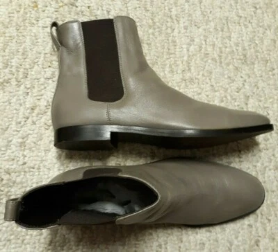 Lindos Botines SERGIO ROSSI Gris CUERO Negro Mujer Talla 39 CHELSEA ITALIA Foto 1 de 4