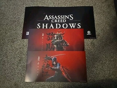 Set Of 3 - Assassin's Creed Shadows - Gamestop Marketing Posters - Image 1 of 4