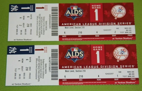 New York Yankees Ticket Stub | 2009 ALDS Game 1 Cover