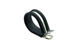 NARVA 56483 PIPE CABLE SUPPORT CLAMPS 19mm STEEL P CLAMP UV RUBBER COVER x10 - Picture 1 of 5