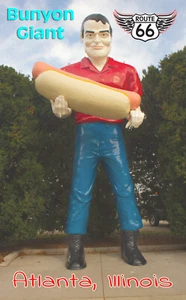 12 Route 66 Kühlschrankmagnete Bunyon Riese gefunden in Atlanta, Illinois - Bild 1 von 2