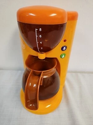 My Home Fun Playgo Battery Operated Orange  Coffee Maker Pot Lights Sounds - Image 1 of 4